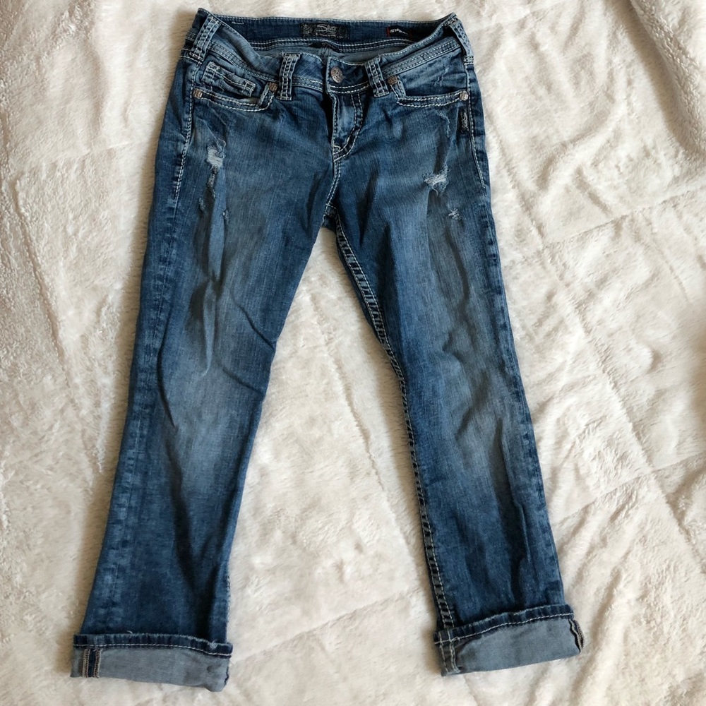 Silver Capri jeans